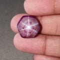 star ruby hexagon cabochon