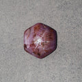 star ruby hexagon cabochon