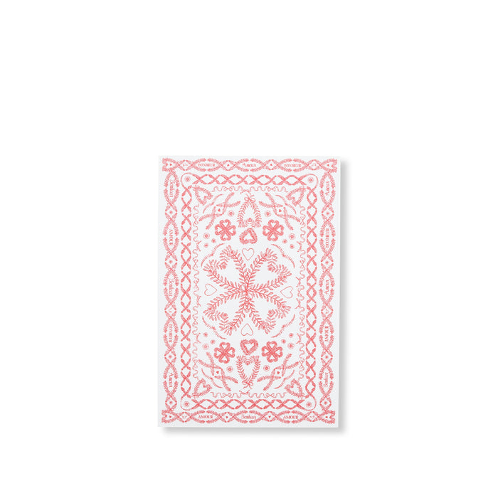 'Amour Bonheur' Table Menu, Set of 12