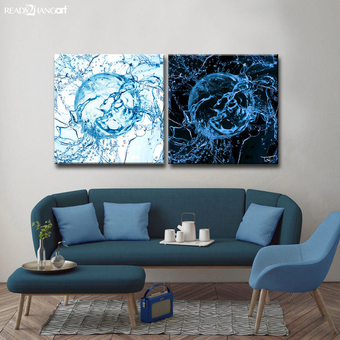 Aqueous Trance No. 19-AB' Wrapped Canvas Wall Art Set