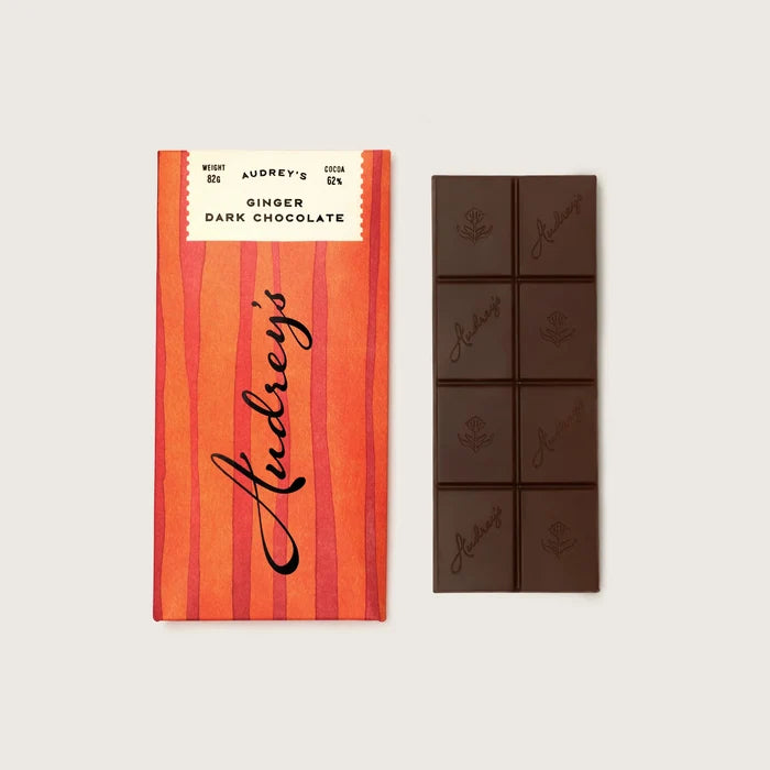 Audrey's 62% Ginger Dark Chocolate Bar