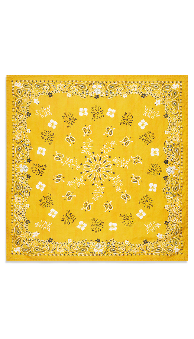'Bandana' Linen Napkin in Lemon Yellow, 50x50cm
