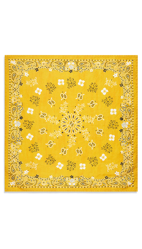 'Bandana' Linen Napkin in Lemon Yellow, 50x50cm