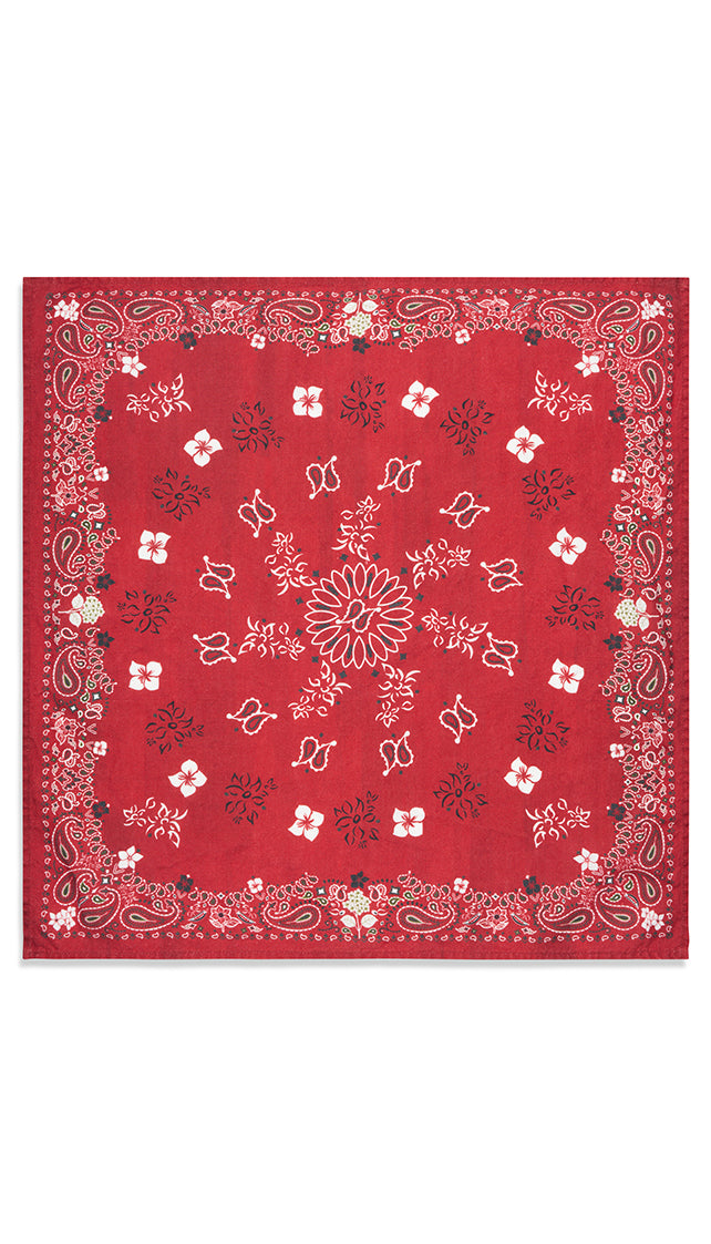 'Bandana' Linen Napkin in Red, 50x50cm