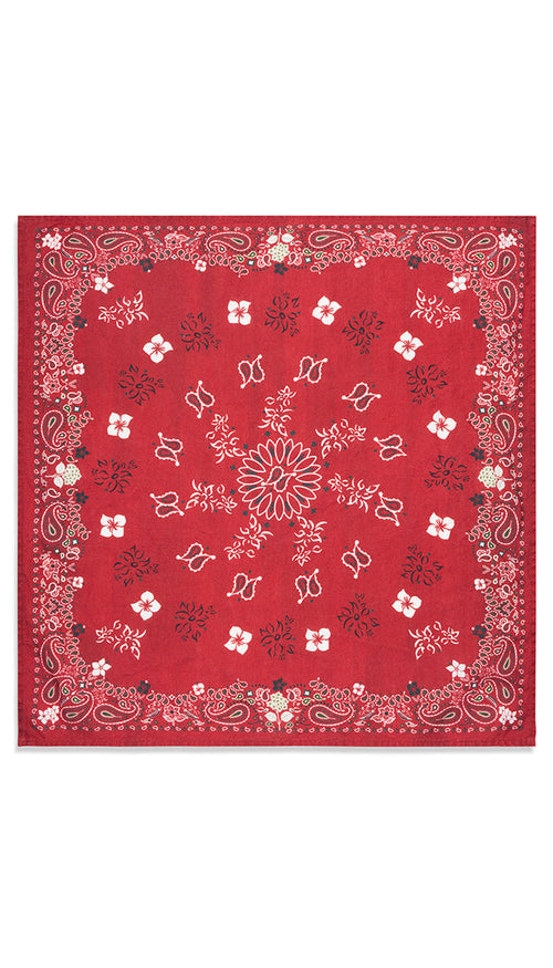 'Bandana' Linen Napkin in Red, 50x50cm