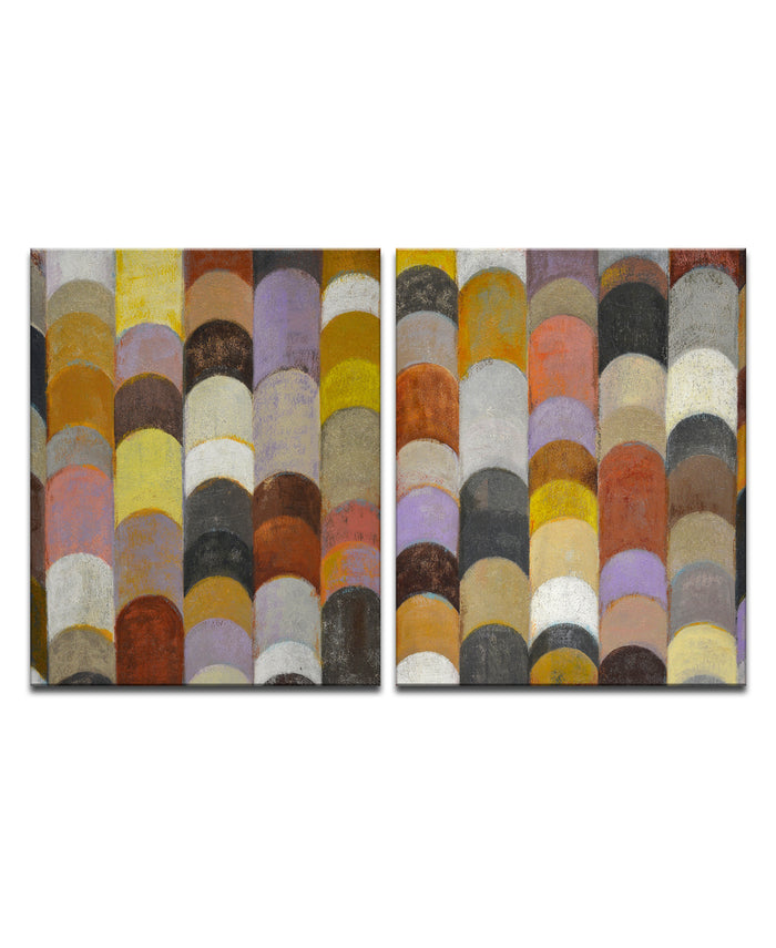 Banded No. 1/2' 2 Piece Wrapped Canvas Wall Art Set