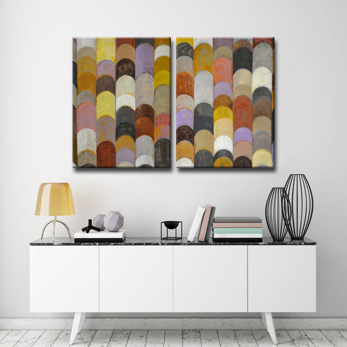 Banded No. 1/2' 2 Piece Wrapped Canvas Wall Art Set