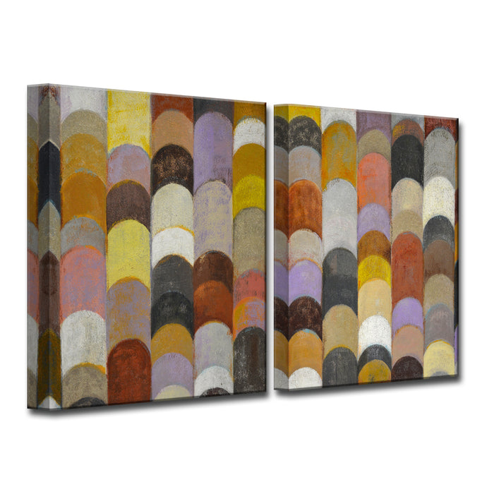 Banded No. 1/2' 2 Piece Wrapped Canvas Wall Art Set