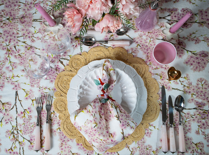 'Blossom' Linen Napkin, 50x50cm
