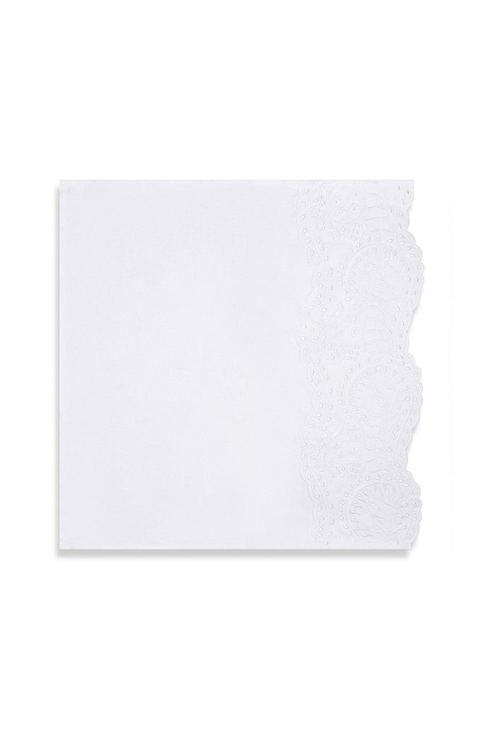 'Broderie Anglaise' Linen Napkin, 50 x 50cm