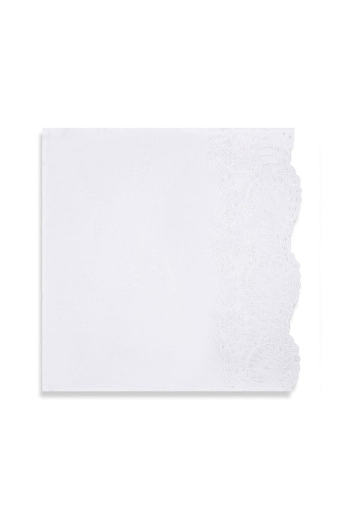 'Broderie Anglaise' Linen Napkin, 50 x 50cm