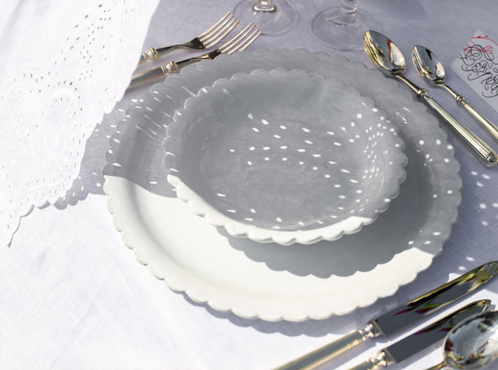 'Broderie Anglaise' Linen Napkin, 50 x 50cm