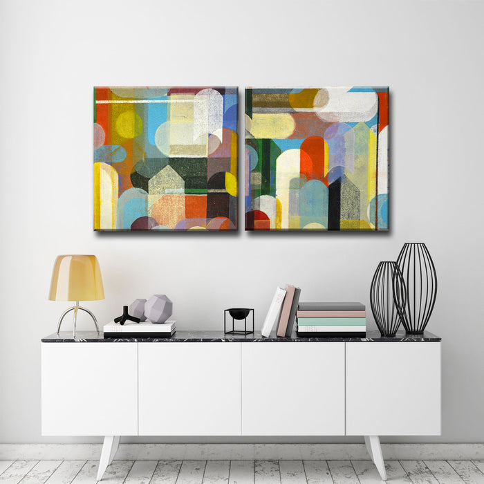 Calypso No. 1/2' 2 Piece Wrapped Canvas Wall Art Set