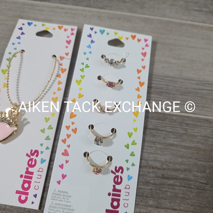 Claire's Club Bundle - 1 Bracelet, 1 Necklace, 1 Ring Set (6)