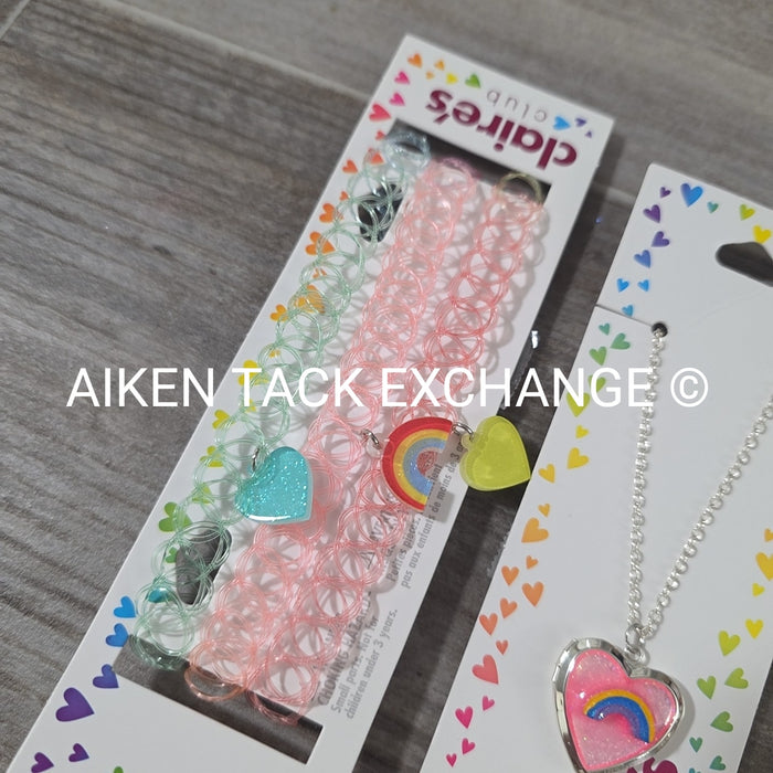 Claire's Club Bundle - 1 Bracelet, 1 Necklace, 3 Chokers