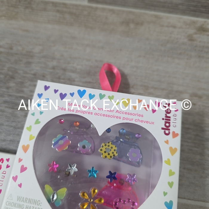 Claire's DIY Bundle - 1 Necklace Set, 2 Hair Clip Sets