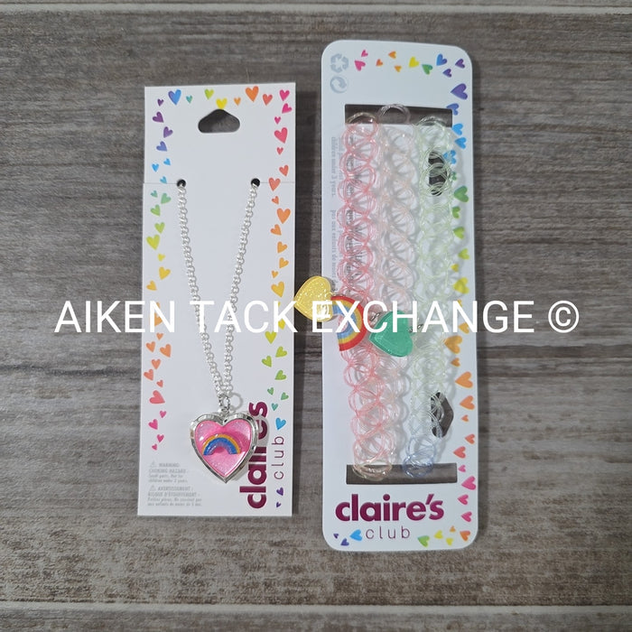 Claire's Necklace Bundle - 1 Locket, 3 Chokers