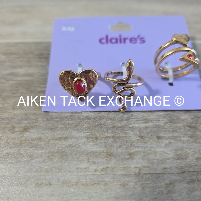 Claire's Ring Set (3) - Size S/M