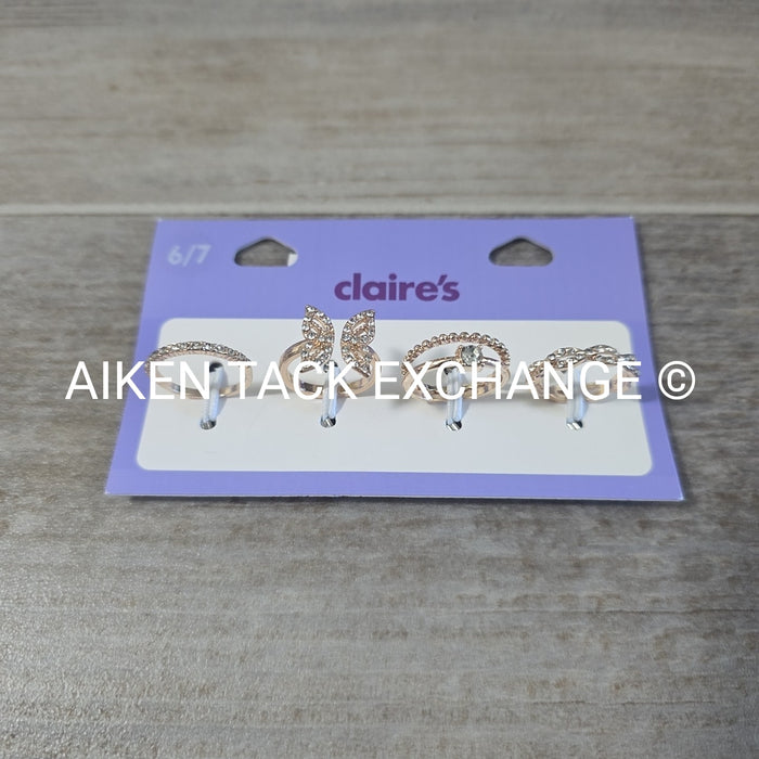 Claire's Ring Set (4) - Size 6/7