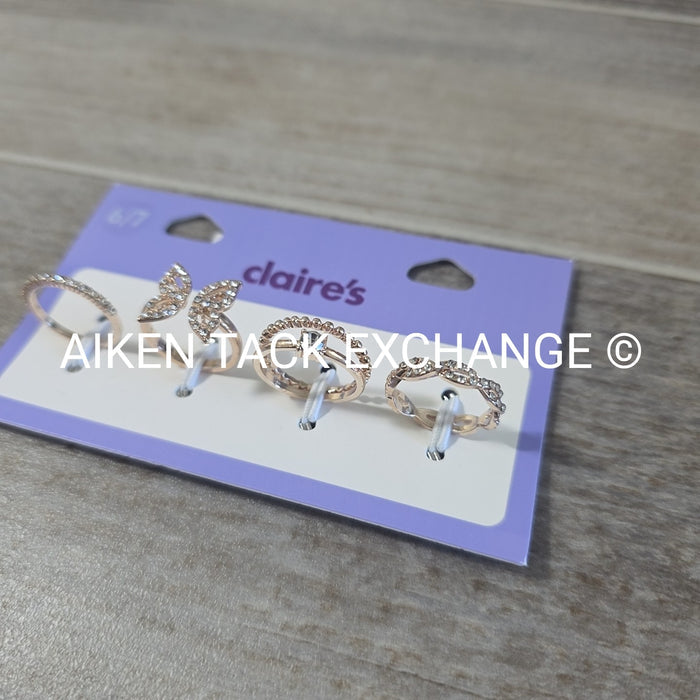 Claire's Ring Set (4) - Size 6/7