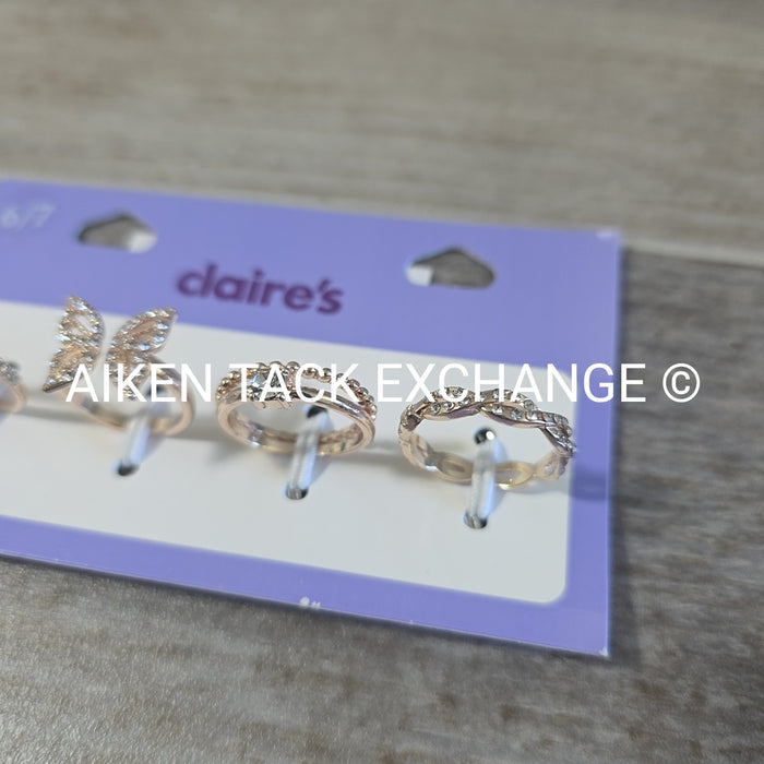 Claire's Ring Set (4) - Size 6/7