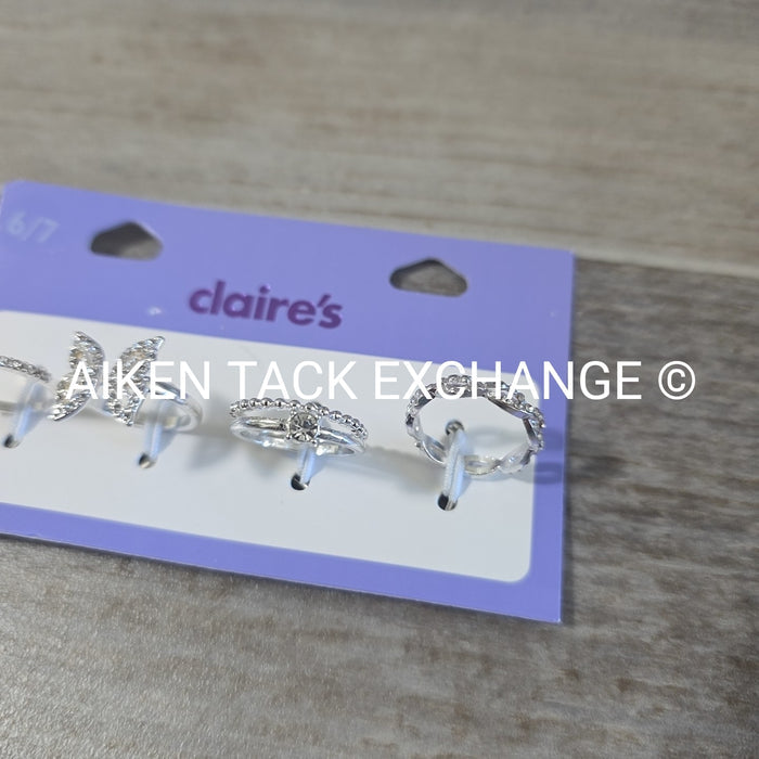 Claire's Ring Set (4) - Size 6/7