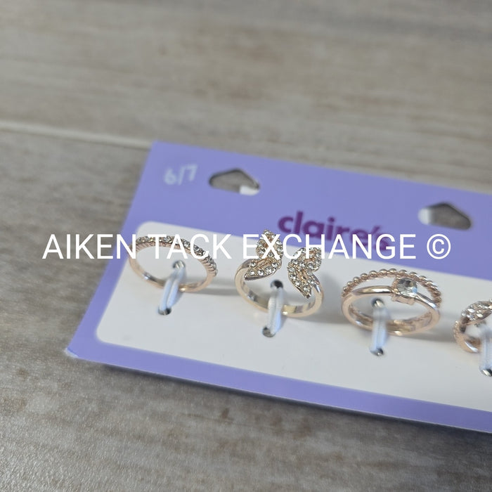 Claire's Ring Set (4) - Size 6/7