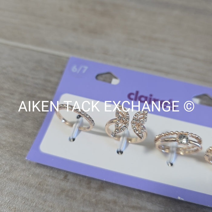 Claire's Ring Set (4) - Size 6/7