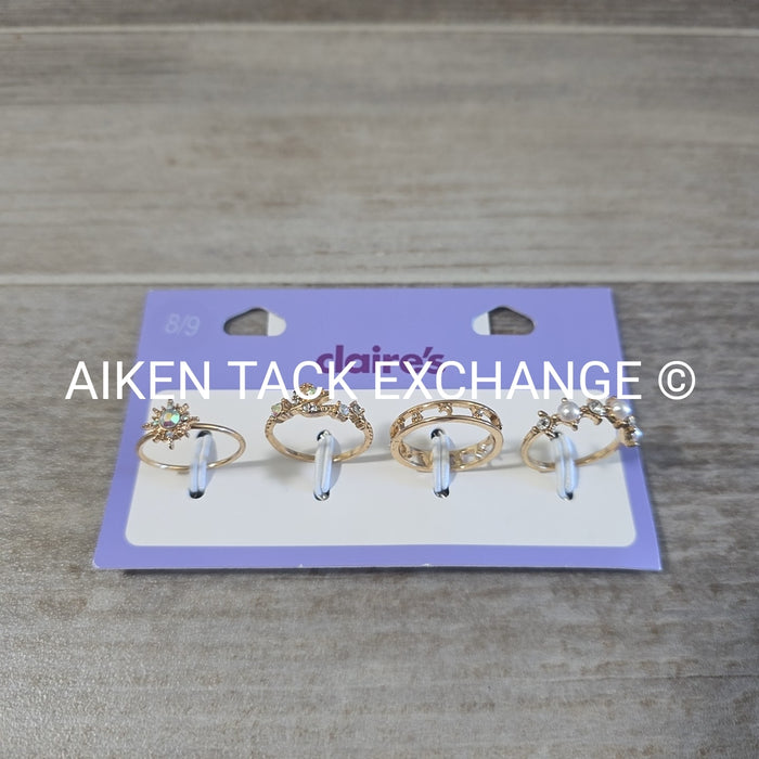 Claire's Ring Set (4) - Size 8/9