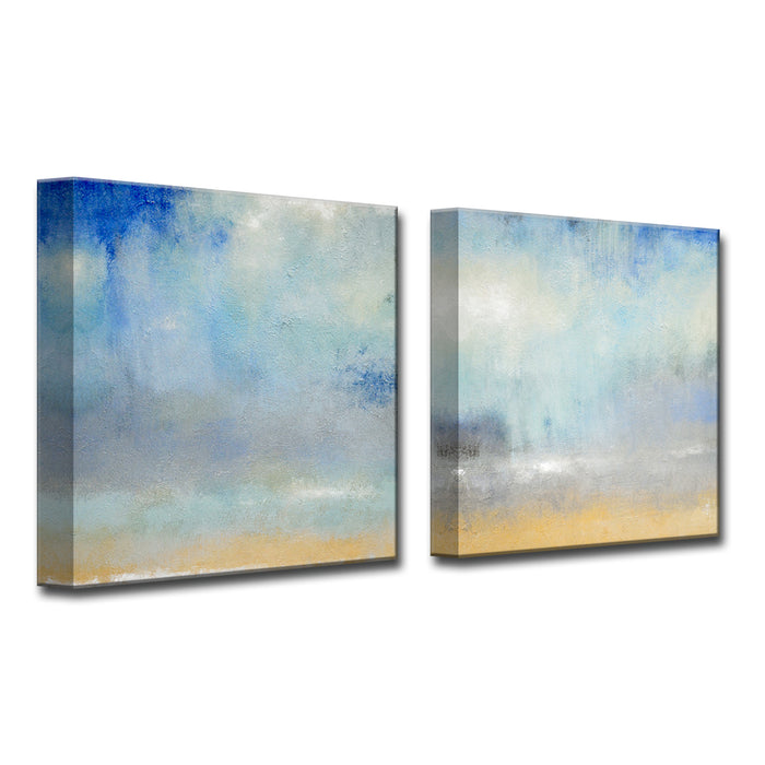 'Coastal Downpour B' Wrapped Canvas Wall Art