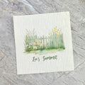 Daffodil Fence - Spring Custom Swedish Dish Cloth