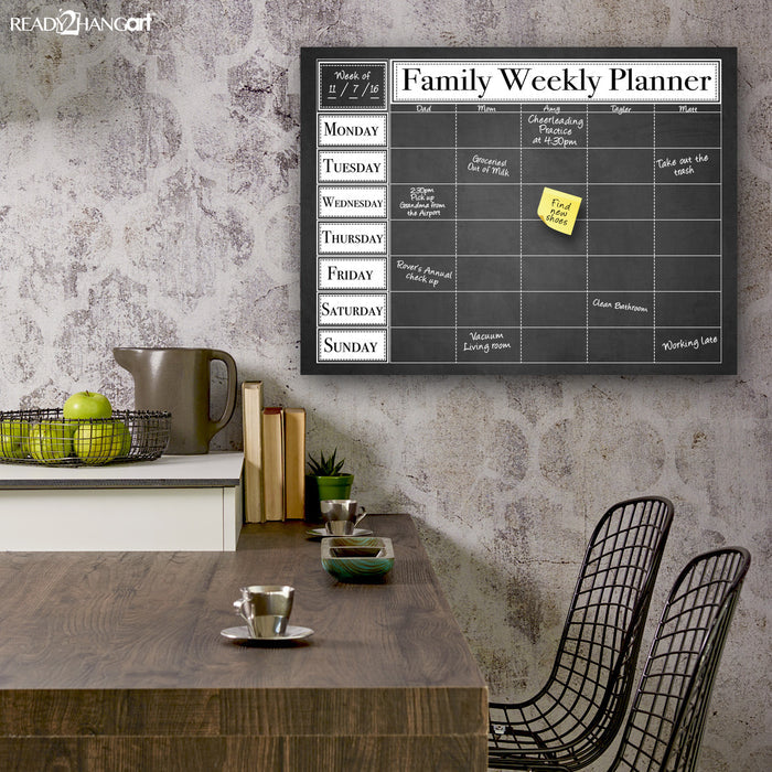 Dry Erase Family Weekly Calendar on ArtPlexi