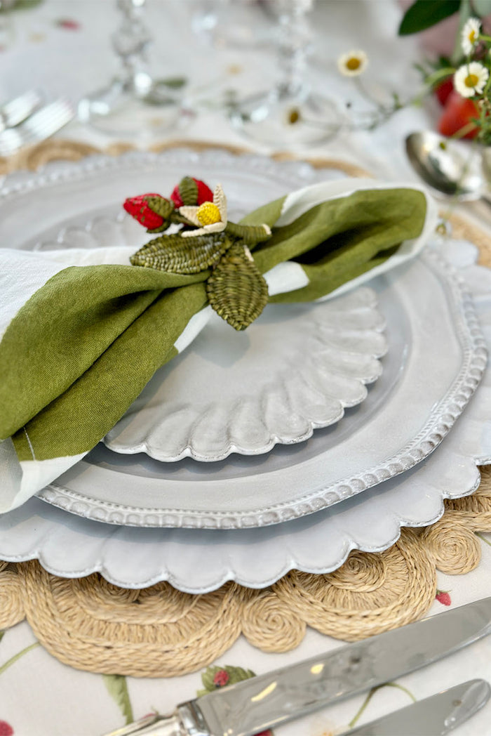 'Elia' Handwoven Straw Effect Placemat in Natural, 40cm