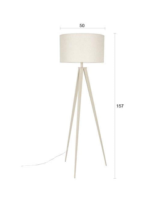 Floor Lamp Tripod- Beige
