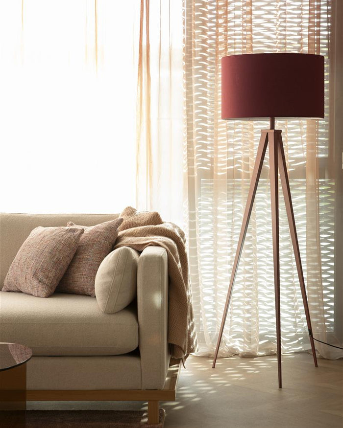 Floor Lamp Tripod- Marsala Red
