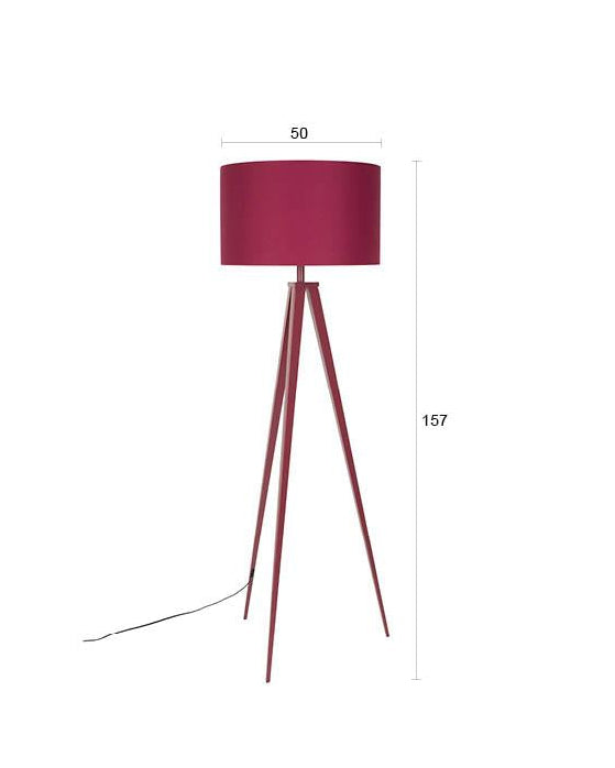 Floor Lamp Tripod- Marsala Red