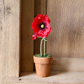 Floragami - Single poppy and Bud / Red