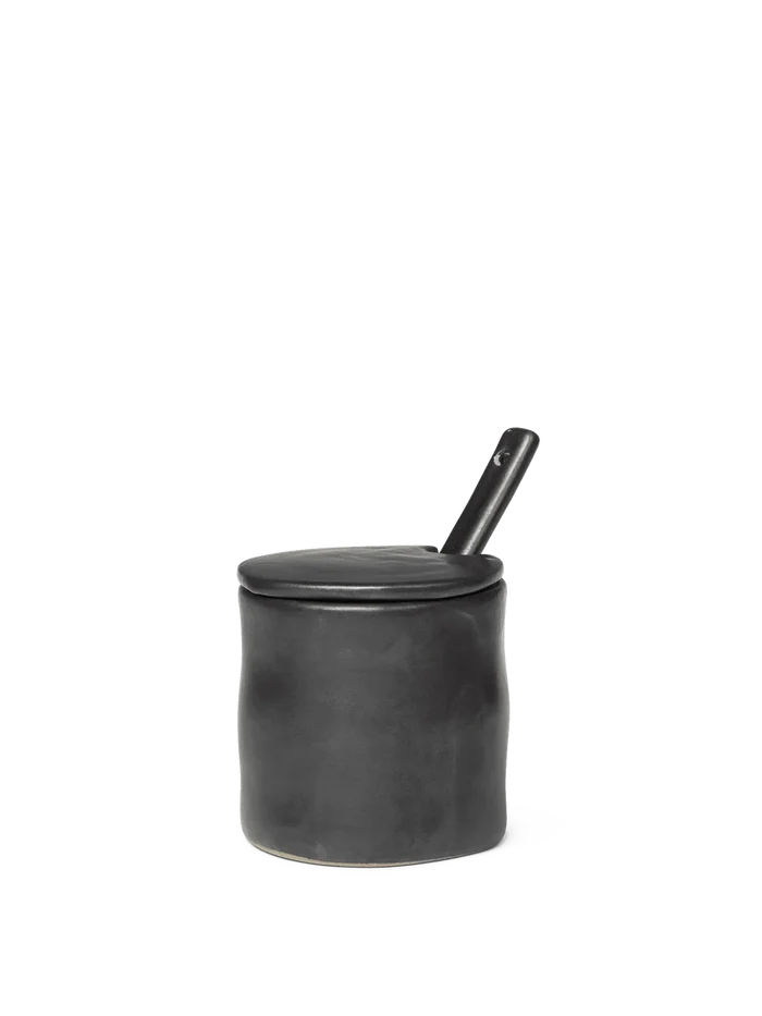 Flow Jar with Spoon / Black