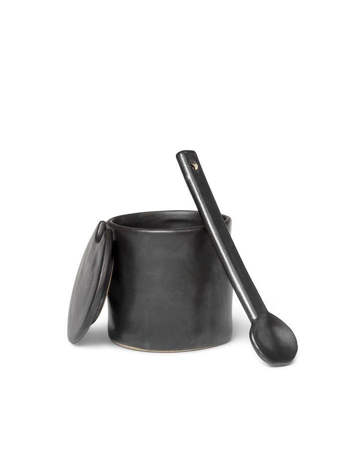 Flow Jar with Spoon / Black