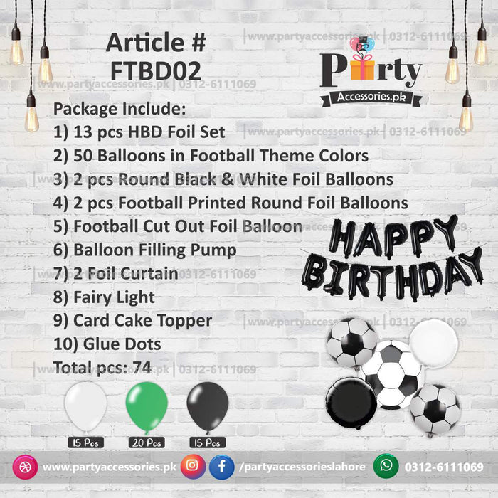 Football theme birthday decoration set