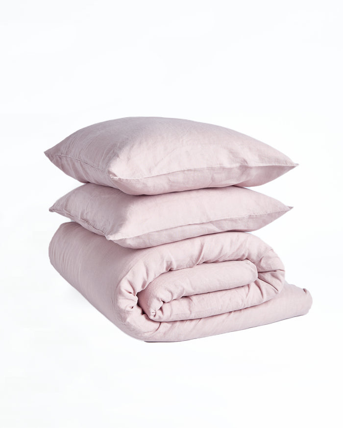 Foxford Blush Pure Linen Duvet Set