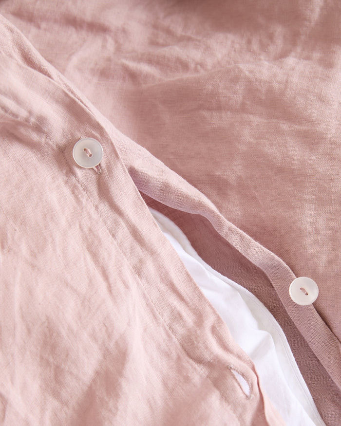 Foxford Blush Pure Linen Duvet Set