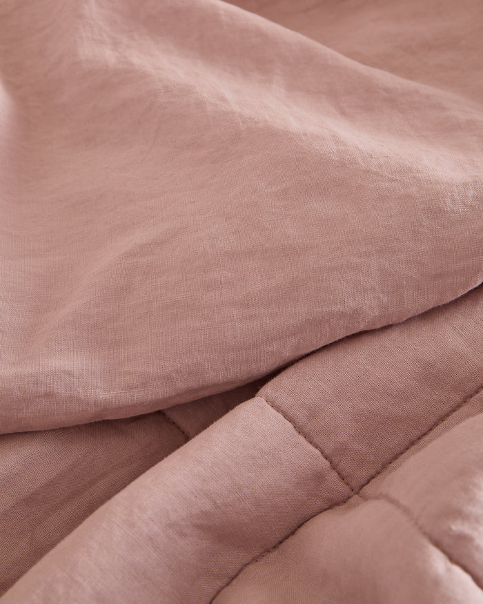 Foxford Blush Pure Linen Duvet Set