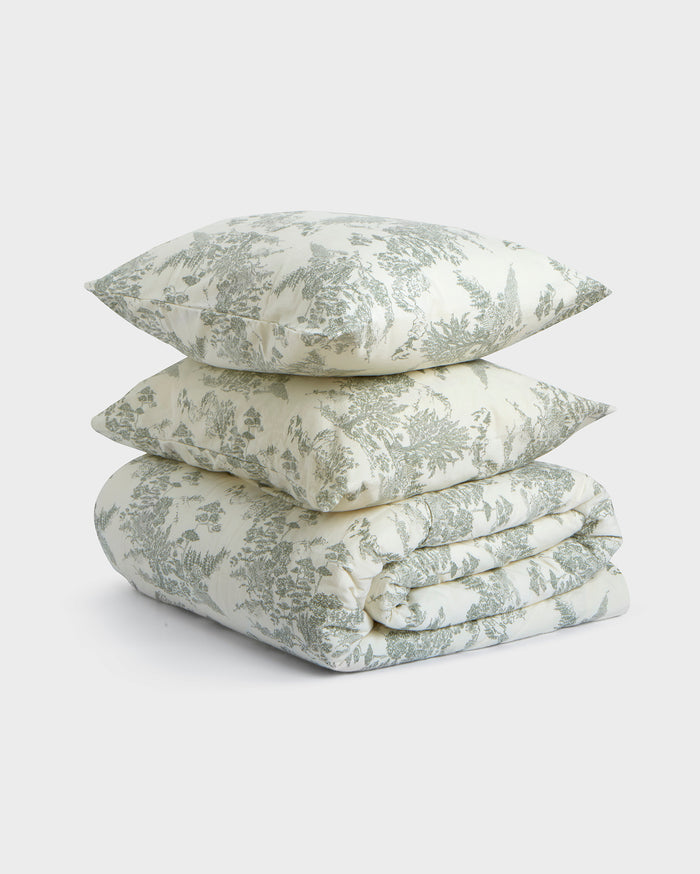 Foxford Eve Toile Flannel Duvet Set