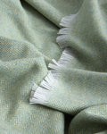 Foxford Extra-Large Lambswool Throw- Green