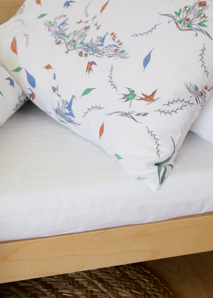 Foxford Fox & Friends Toddler White Fitted Sheet