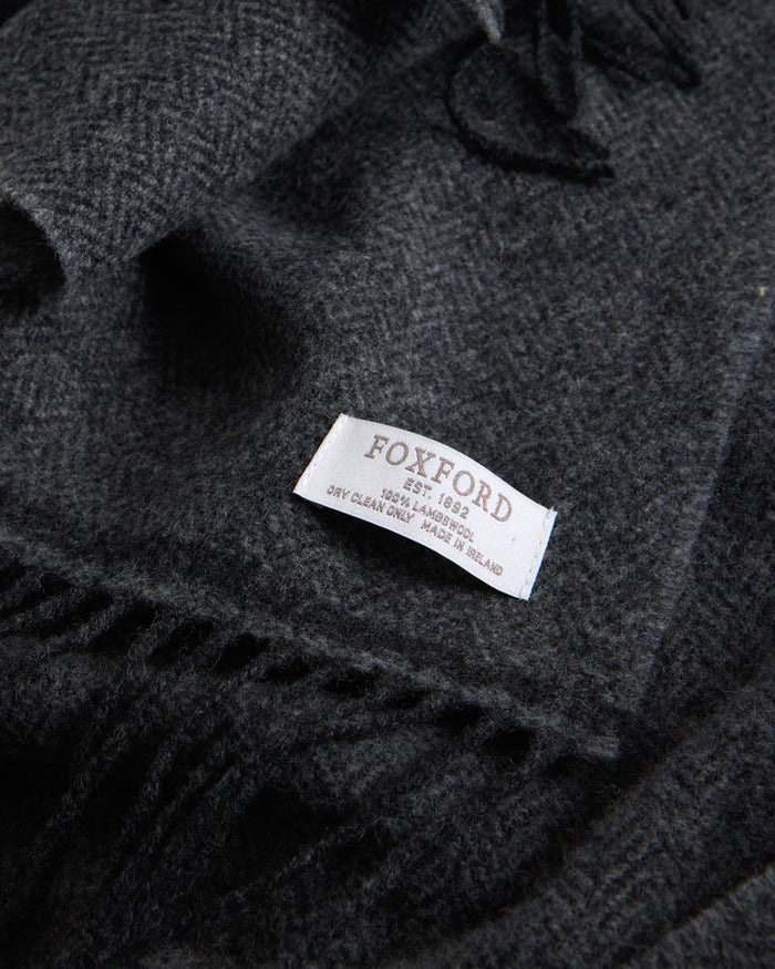 Foxford Graphite Lambswool Scarf
