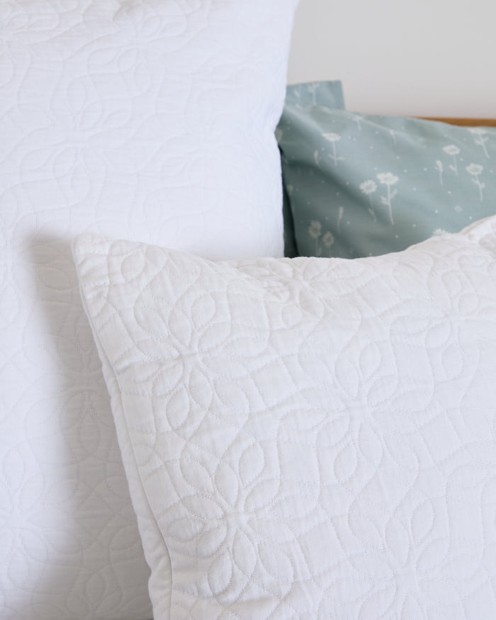 Foxford White Matelassé Cushion- Large