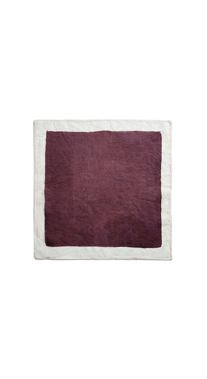 'Full Field' Linen Napkin in Grape Purple, 50x50cm