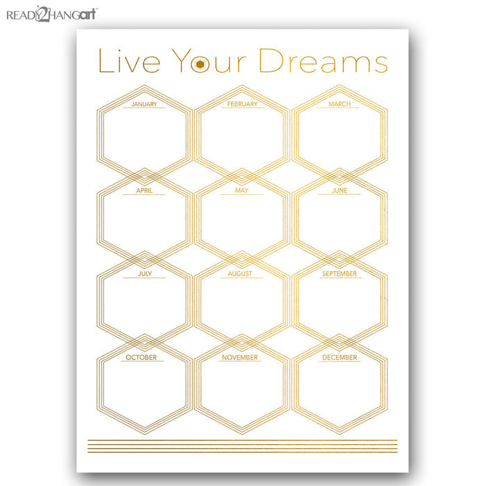 Glam Dry Erase Monthly Calendar on ArtPlexi